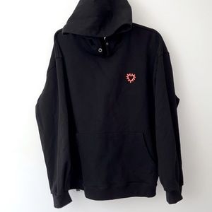 Mr. Completely premium black hoodie w logo size L slightly cropped/oversized UNI
